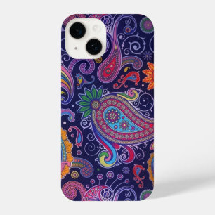 Paisley Lila Rosa iPhone 14 Hülle