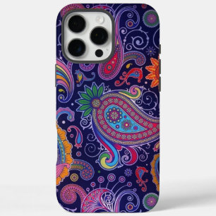 Paisley Lila Rosa iPhone 16 Pro Max Hülle