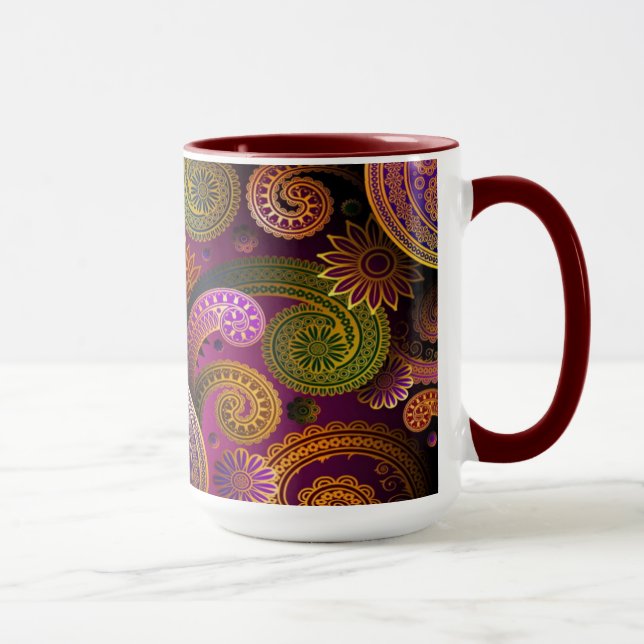 Paisley Lila Tasse (Rechts)
