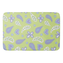 Paisley Lila und Limone Schmetterlinge und Herzen