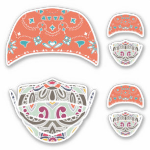 Paisley-Maske Aufkleber