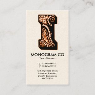 Paisley Monogram - I Visitenkarte