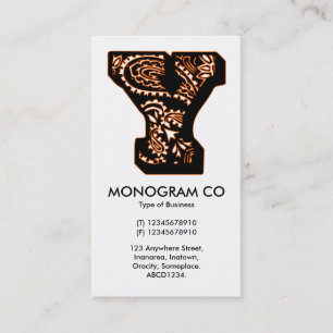 Paisley Monogram - Y Visitenkarte