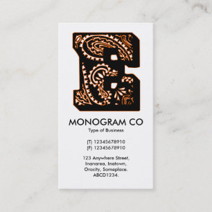 Paisley-Monogramm - E Visitenkarte