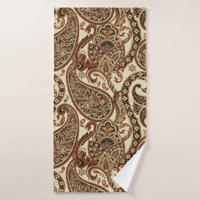 Paisley Motif. Arrière - plan textile asiatique sa (Serviette de bain)