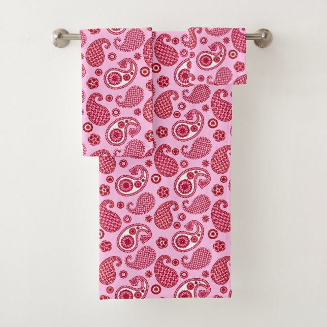 Paisley Motif, Pepperment rose et blanc (En situation)