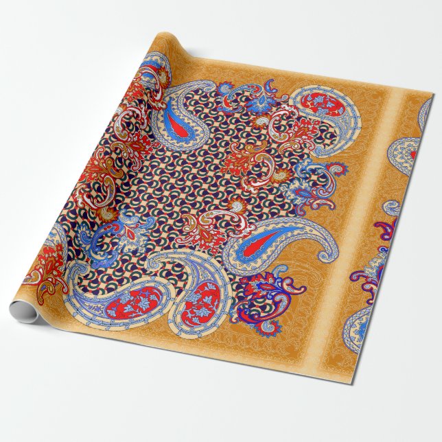 Paisley Multicolor-Schal-Design Geschenkpapier (Ungerollt)