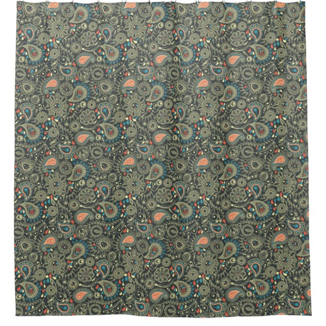 Paisley-Muster 3 Duschvorhang (Vorderseite)