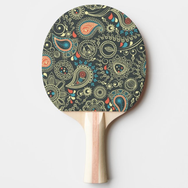 Paisley-Muster 3 Tischtennis Schläger (Vorderseite)