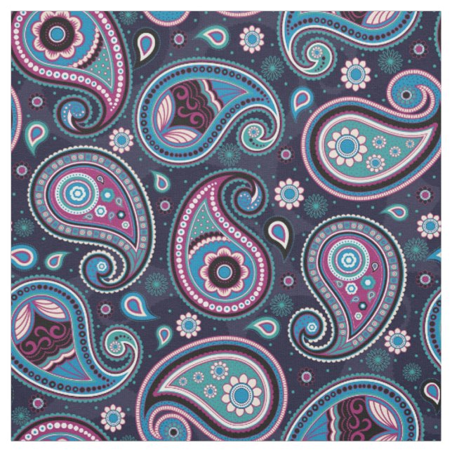 Paisley-Muster aquamarin blau Stoff (Muster)