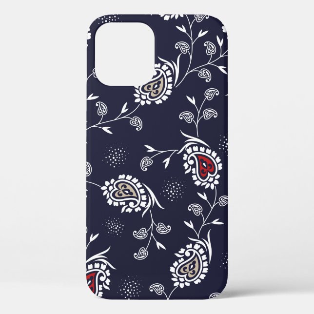 Paisley-Muster auf der Marine Case-Mate iPhone Hülle (Rückseite)