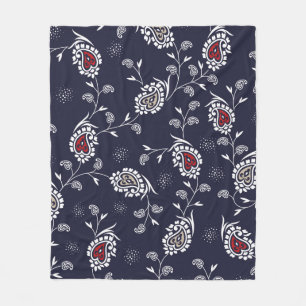 Paisley-Muster auf der Marine Fleecedecke