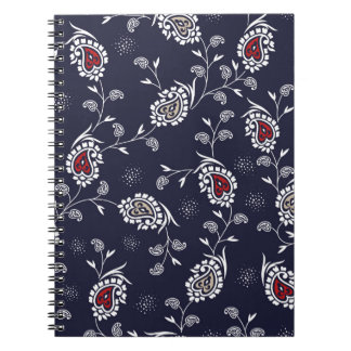 Paisley-Muster auf der Marine Notizblock