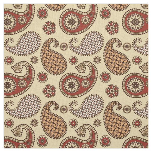 Paisley-Muster, braun, braun, beige Stoff (Muster)