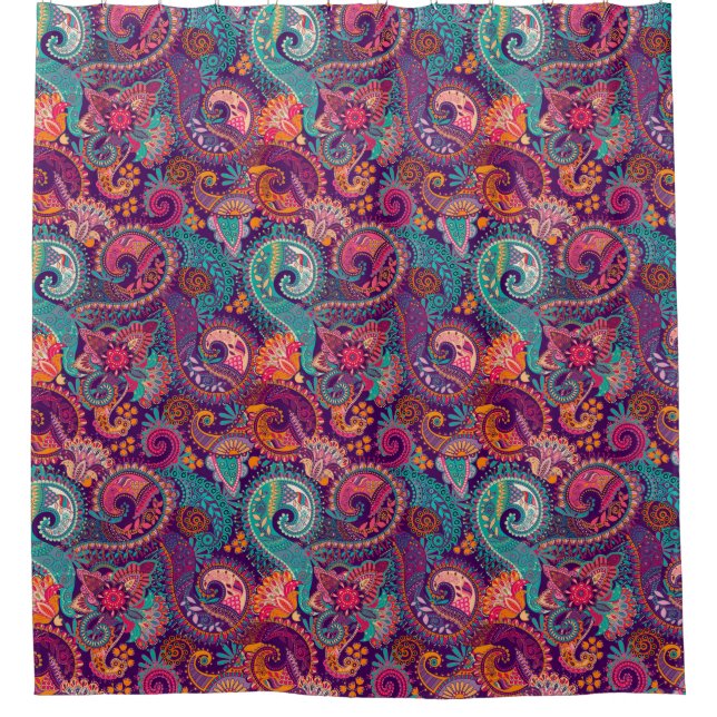 Paisley-Muster Duschvorhang (Vorderseite)