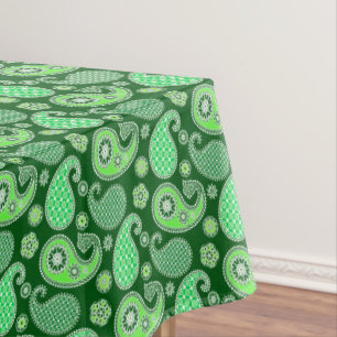 Paisley-Muster, Emerald und Jade Green Tischdecke