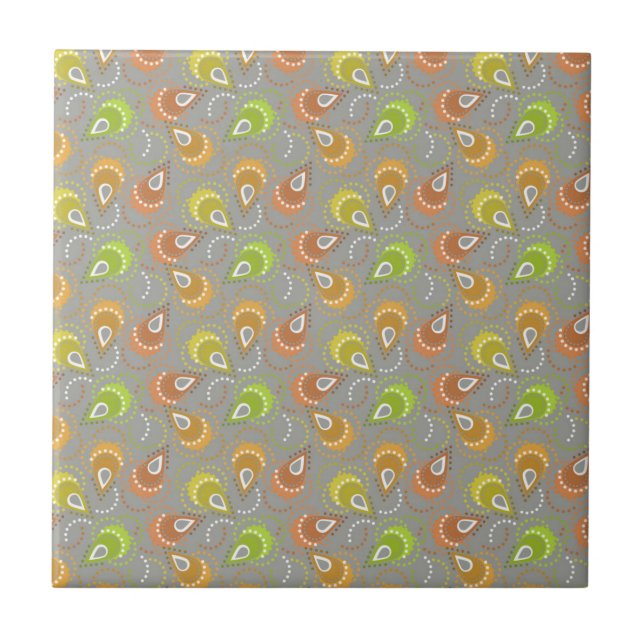 Paisley-Muster. Fliese (Vorderseite)