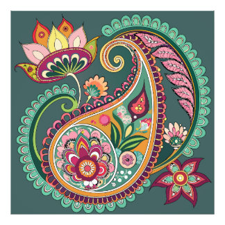 Paisley Muster Fotodruck