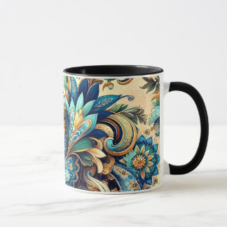 Paisley-Muster in der Blues Tasse