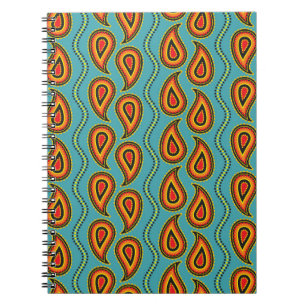 Paisley-Muster, indische Ziertextur Notizblock