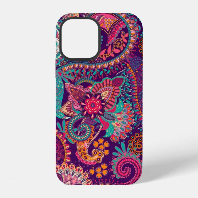 Paisley-Muster iPhone 12 Hülle (Rückseite)
