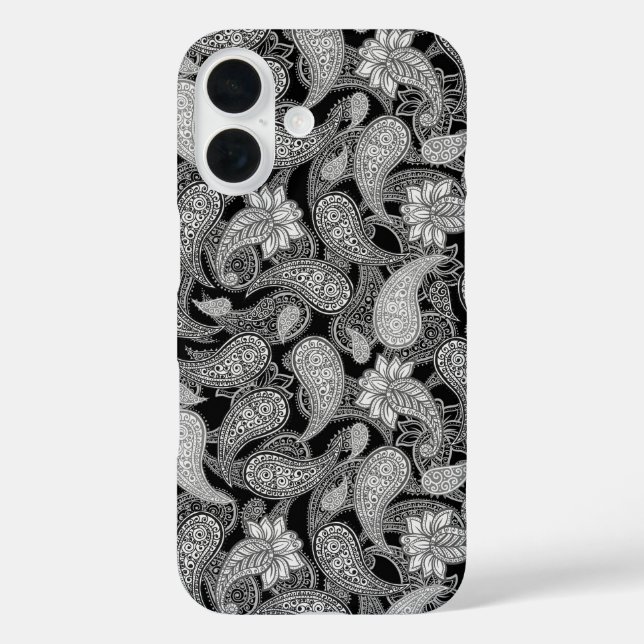 Paisley-Muster  iPhone 16 Hülle (Rückseite)
