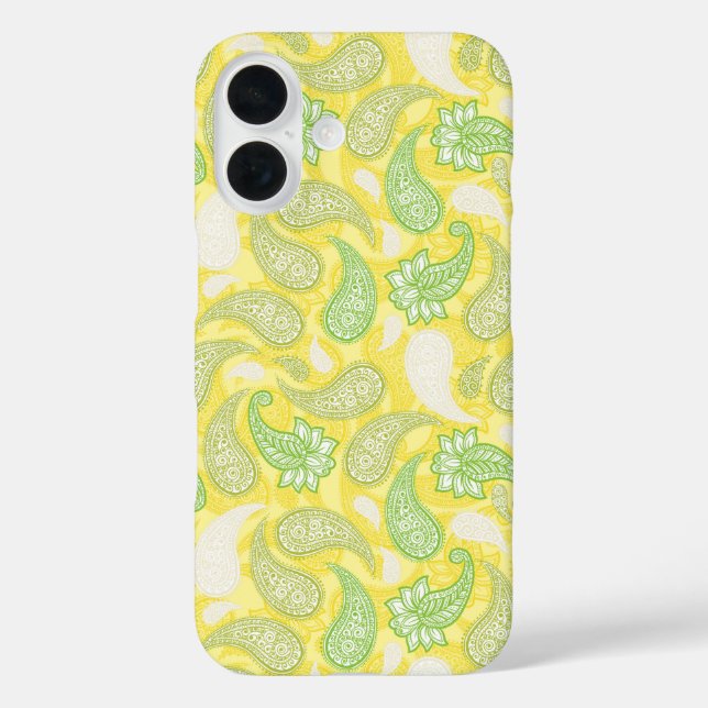 Paisley-Muster  iPhone 16 Hülle (Rückseite)