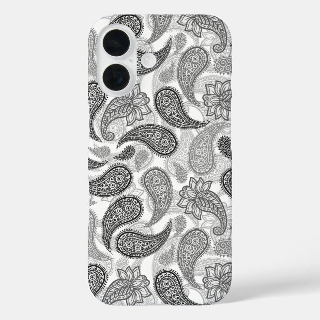 Paisley-Muster  iPhone 16 Hülle (Rückseite)