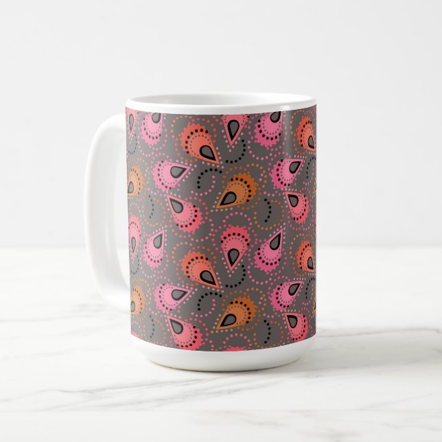 Paisley-Muster. Kaffeetasse (Vorderseite Links)