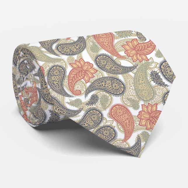 Paisley-Muster  Krawatte (Gerollt)