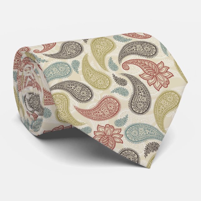 Paisley-Muster  Krawatte (Gerollt)