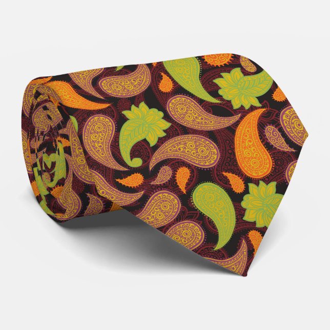 Paisley-Muster  Krawatte (Gerollt)