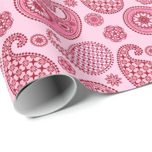 Paisley-Muster, Lichtschattierungen bis tiefrosa Geschenkpapier