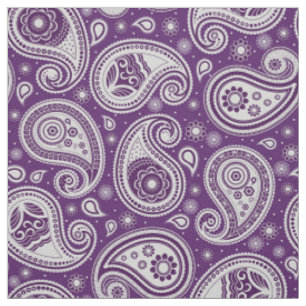 Paisley-Muster lila und weiß elegant Stoff