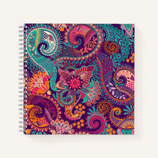 Paisley-Muster Notizbuch (Vorderseite)