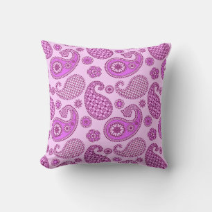 Paisley-Muster, Orchid und Amethyst lila Kissen Für Draußen