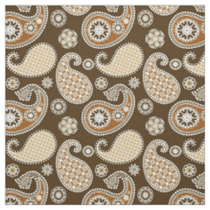 Paisley-Muster, Schokolade Brown und Tan Stoff