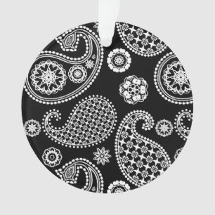 Paisley-Muster, Schwarz und Weiß Ornament