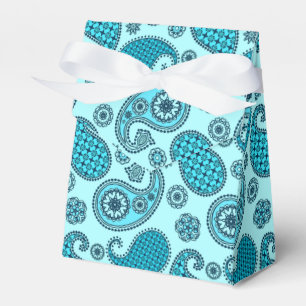 Paisley-Muster, Türkis, Aqua und Marine Geschenkschachtel