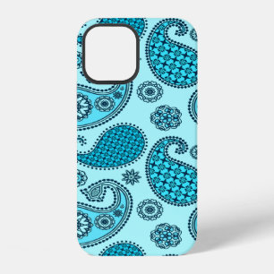 Paisley-Muster, Türkis, Aqua und Navy iPhone Hülle