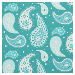 Paisley-Muster Türkis Blau Türkisgrün Stoff
