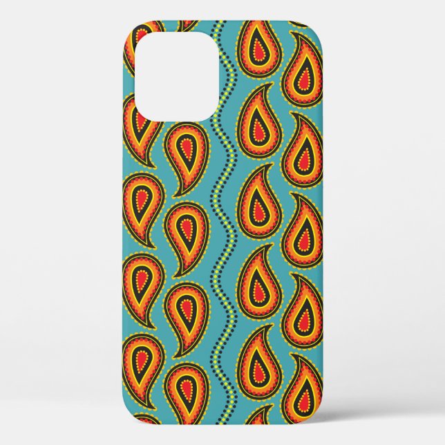 Paisley-Muster, Ziergewebe-Struktur indian s Case-Mate iPhone Hülle (Rückseite)
