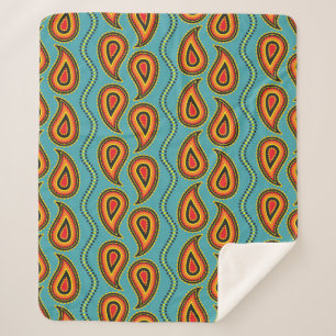 Paisley-Muster, Ziergewebe-Struktur indian s Sherpadecke
