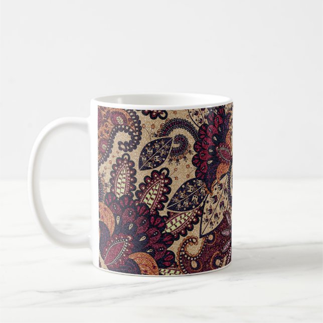 Paisley nahtlose Muster mit dekorativem fl Kaffeetasse (Links)