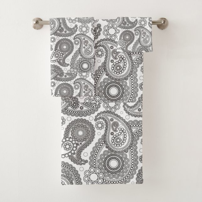 Paisley noir et blanc (En situation)