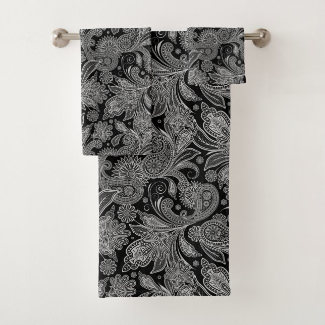 Paisley orange noir et blanc (En situation)