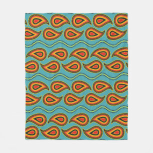 Paisley-Ornamentale Textur: Indische Eleganz. Fleecedecke