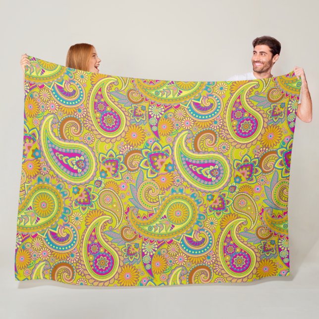 Paisley-Ornamente / Muster 1 Fleecedecke (Beispiel)