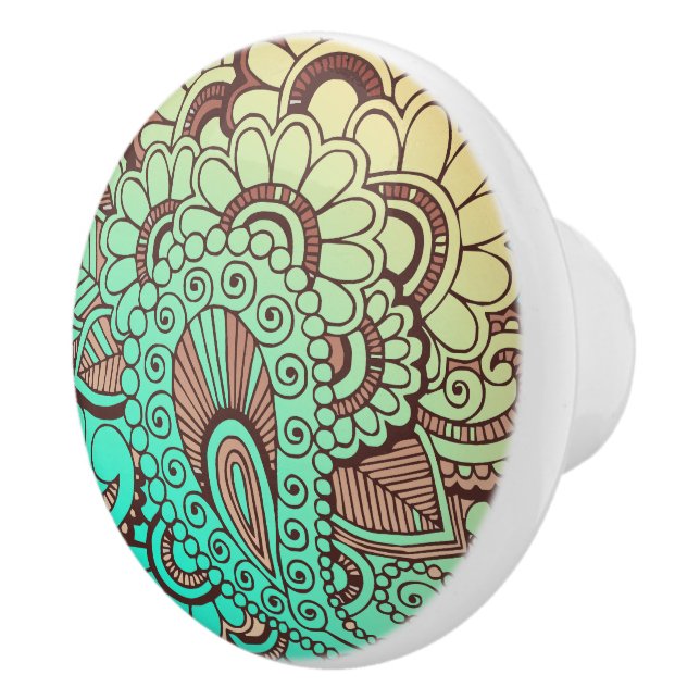 Paisley Ornaments I + Ihr Backgr. Ideen Keramikknauf (Rechts)