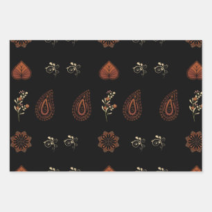 Paisley Packpapier Geschenkpapier Set